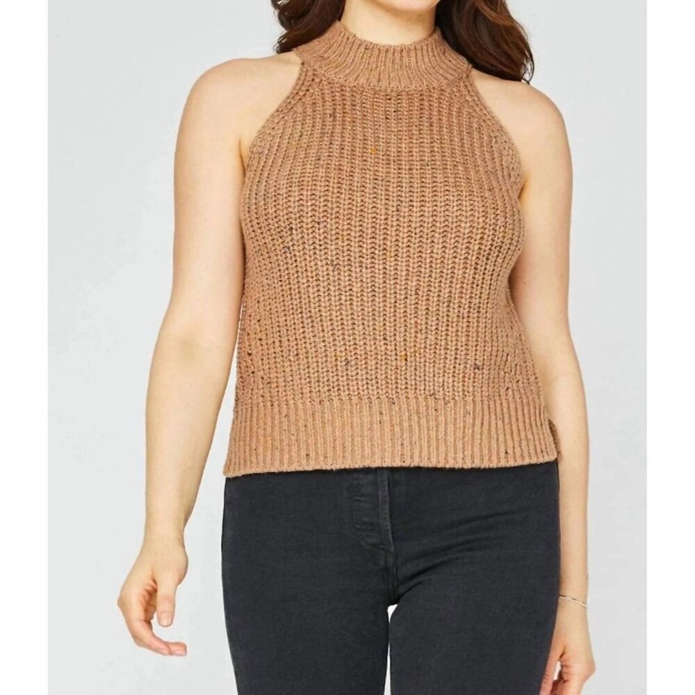 Gentle Fawn Womens Brown Knit Sleeveless Sidney Tank Top Size L  NWOT